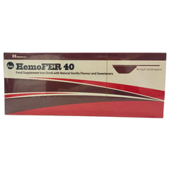 هيموفر 40 مكمل غذائي الحديد بنكهة الفانيليا 28 كيس