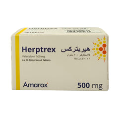 Herptrex Valaciclovir 500 mg 60 Tablets