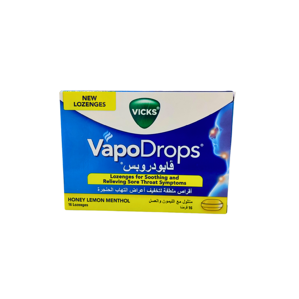 Vicks Vapodrops Menthol Lemon & Honey 16 Tablets