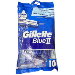 Gillette Blue Ii Chrome Razors-Bag Pack Of 10 For Smooth and Comfortable Shaving