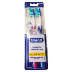 Oral-B Medium 40 Toothbrush – 3D White Fresh 1+1