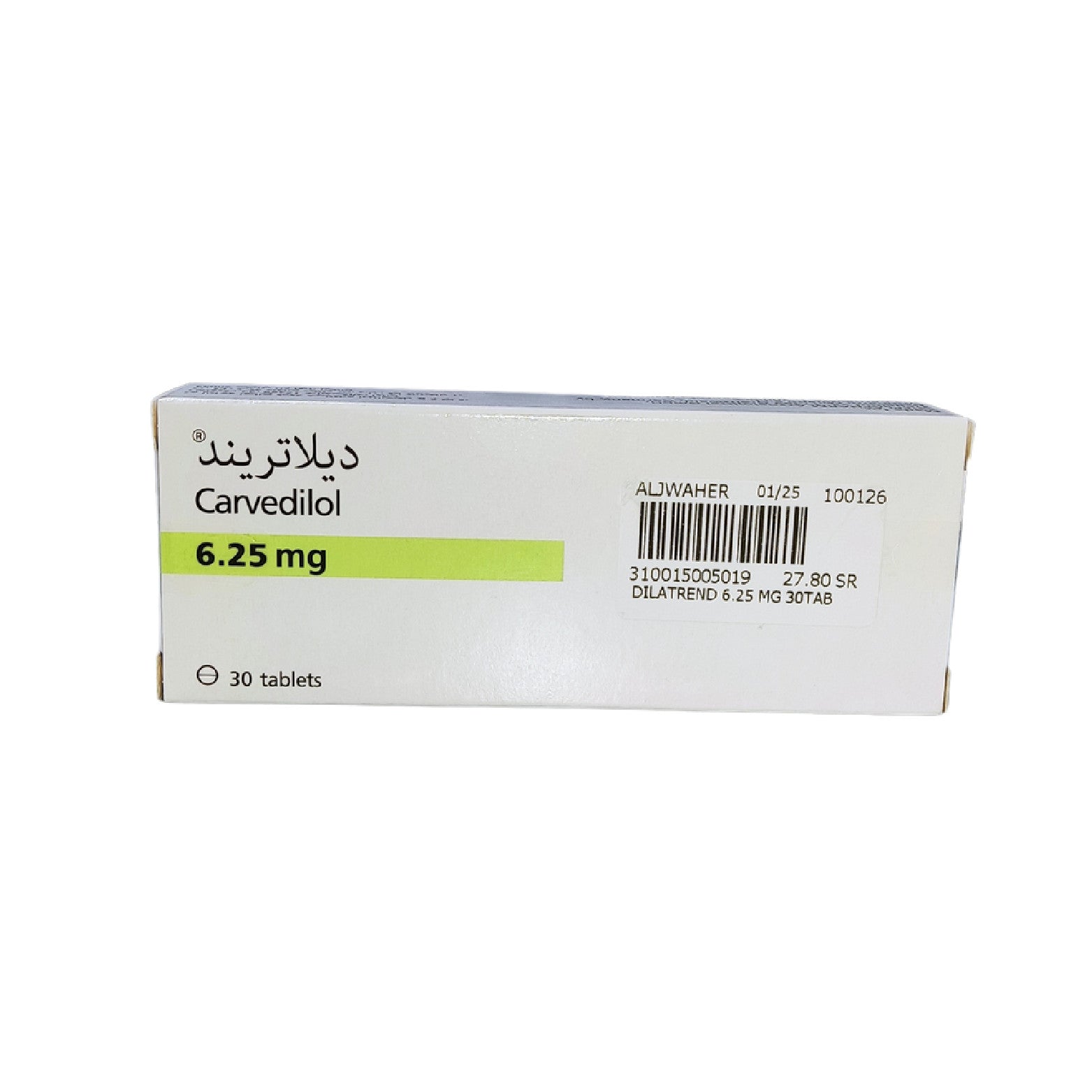 Dilatrend Tablets 6.25 Mg