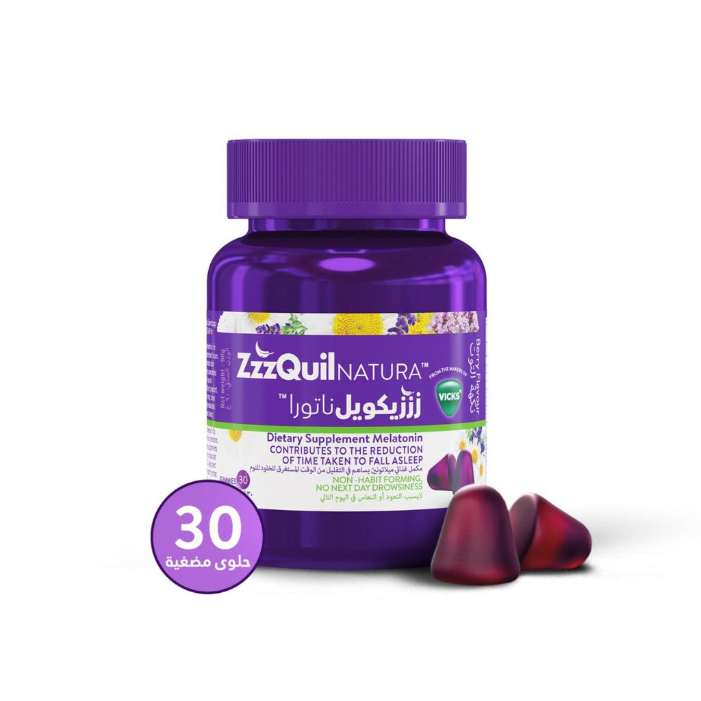 Vicks, Zzzquil Natura, Melatonin Gummies- 30Pcs