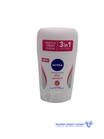 Nivea Deodorant For Women 3 In 1 Dry Comfort, Stick, 50 Ml