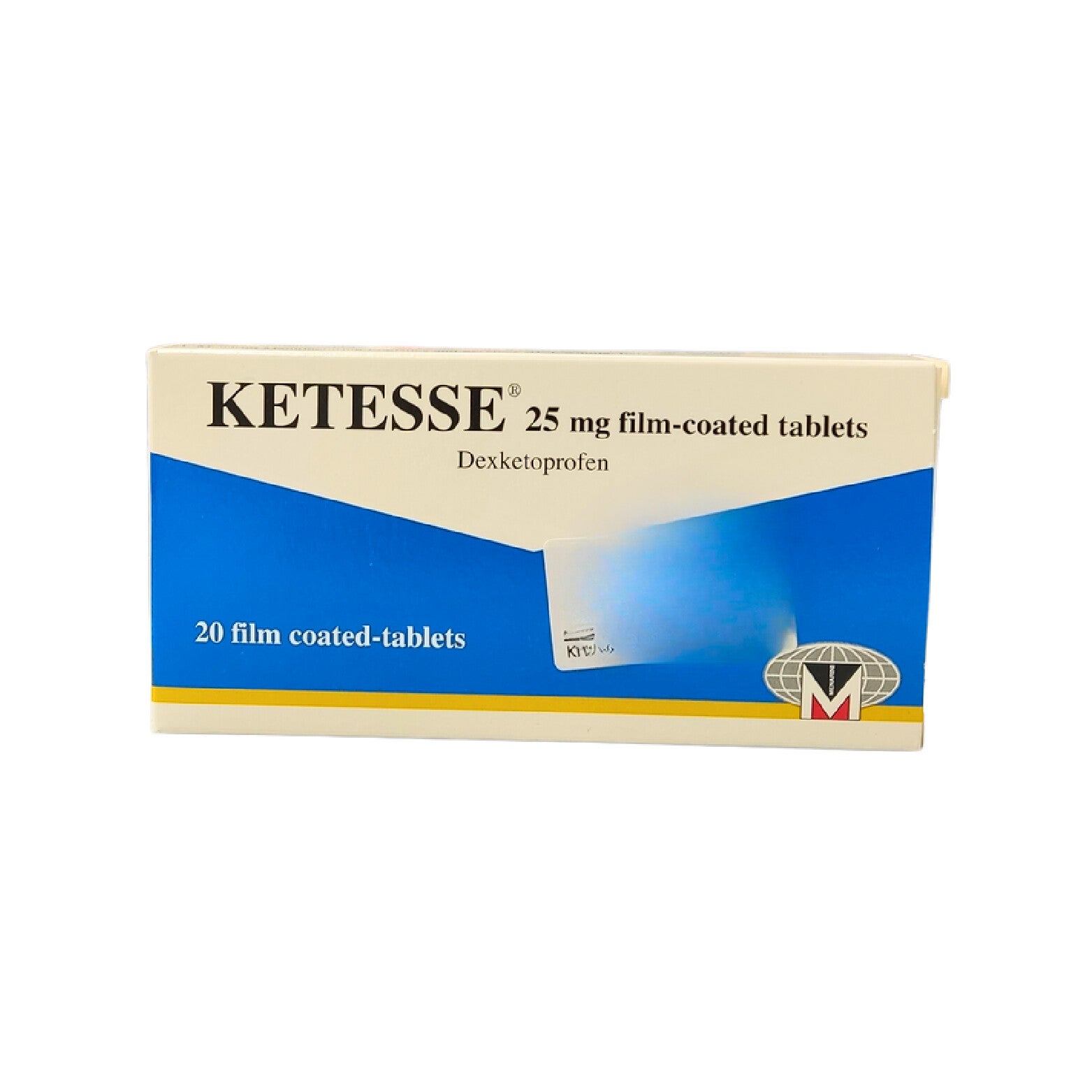 Ketesse 25MG tablet for pain relief 20 Tabs