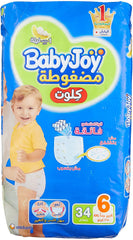 بيبي جوي حفاضات كلوت جامبو XXL مقاس 6-30 بلس 4 قطع
