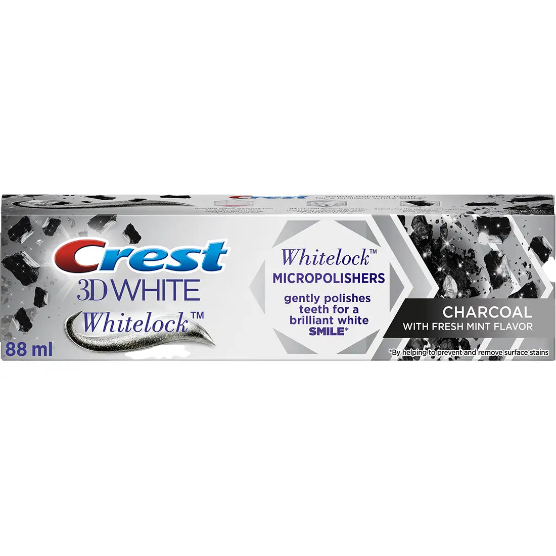 Crest T/P Whitelock Charcoal 88 Ml 3D White