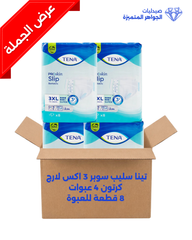 SLIP SUPER 3X LARGE BOX 4 PACK X 8 PCS TENA