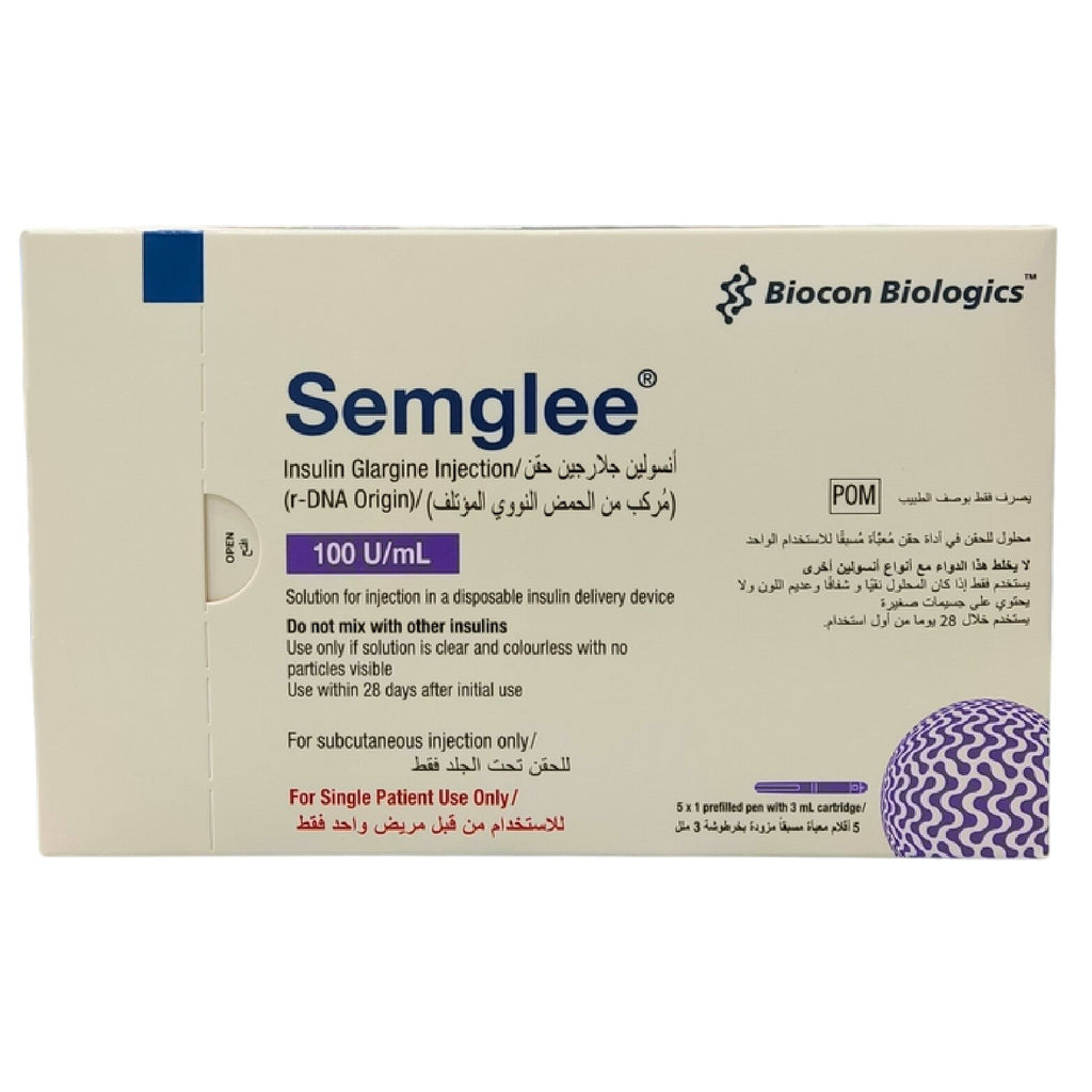 Semglee Long-Acting Insulin Glargine - 5 Prefilled Pens