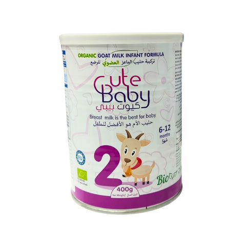 Cute Baby No 2 Organic Goat Milk 400Gm