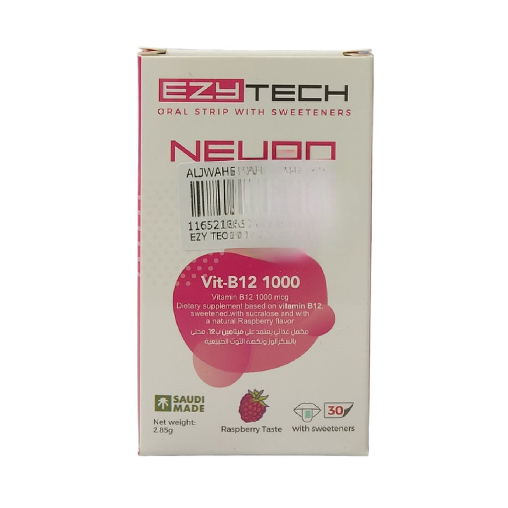 EZY Tech B12 1000MCG nerve support 30 Strips