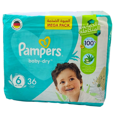 PAMPERS JUMBO SIZE 6, 36PCS