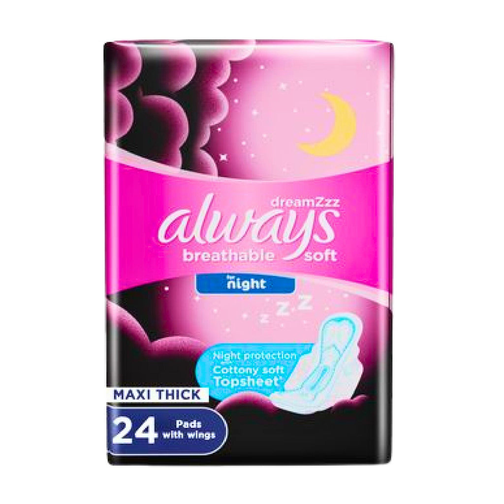 Always Sensitive Night â€“ 144 Pads (24 Packs of 6)