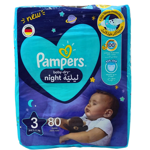 PAMPERS MEGA SIZE 3 – 80PCS NIGHT