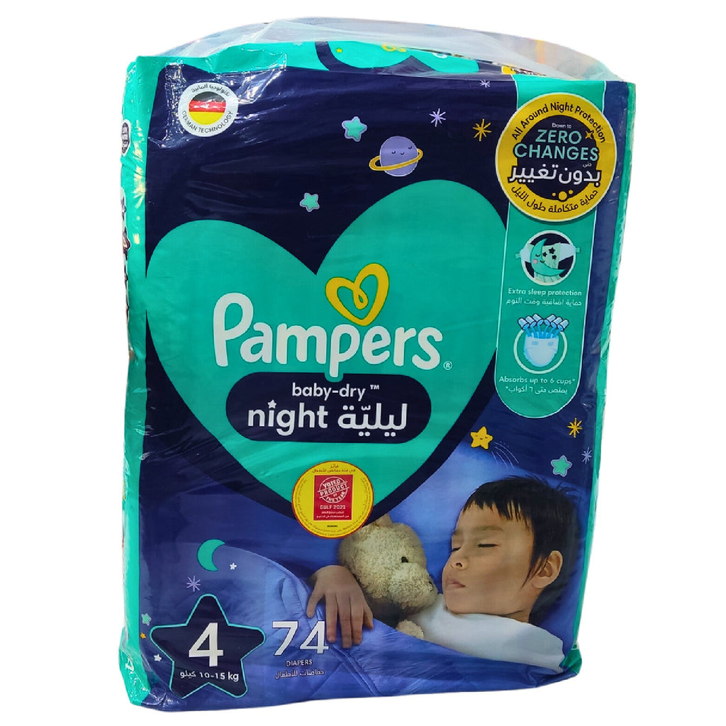 PAMPERS MEGA SIZE 4 – 74PCS NIGHT