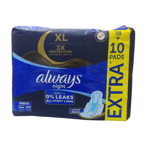 Always Night – 48 Pieces Pack for Overnight Protection