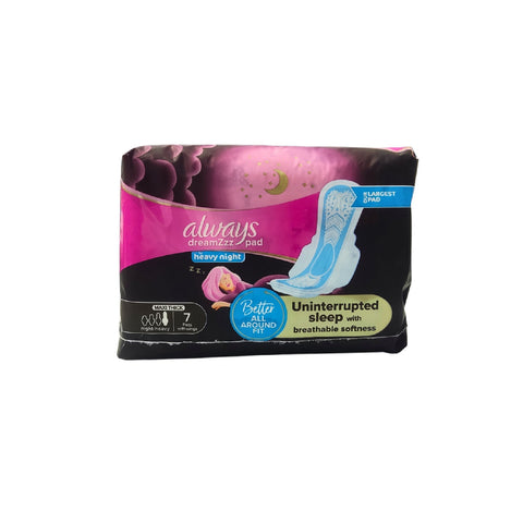 Always Sensitive Night Wings – 7 Pads for Soft and Secure Night Use