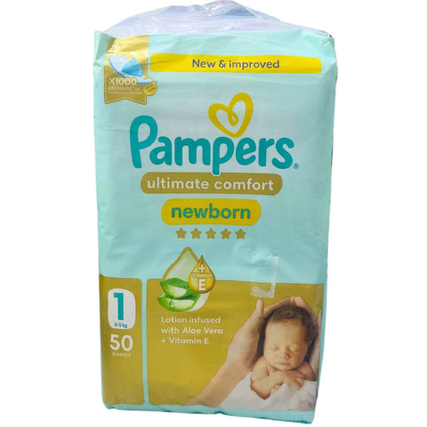 PAMPERS COMFORT 50PCS SIZE 1