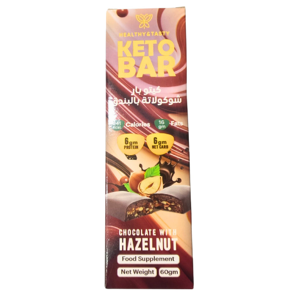 Chocolate and Hazelnut Keto Nutrition Bar 60G-Healthy and Tasty Choice