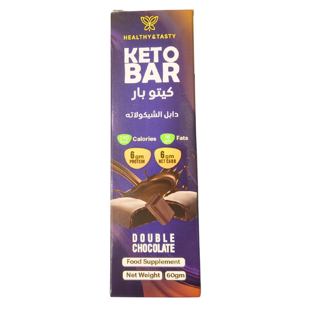 Double Chocolate Almond Keto Nutrition Bar 60G-Healthy and Tasty Choi