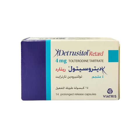Detrustol Retard 4MG tablet urinary control 28 Tabs