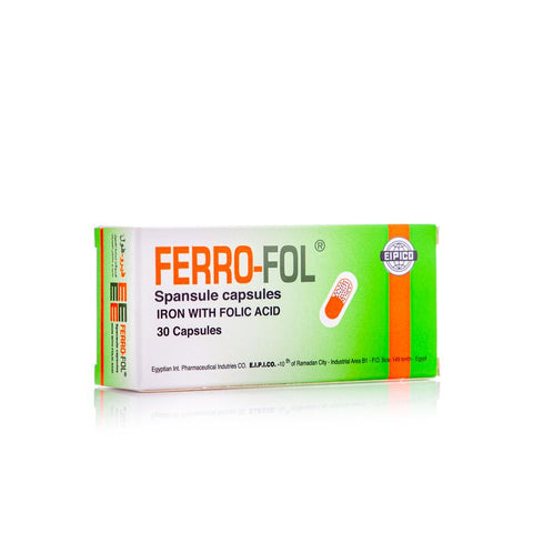 Ferro-Fol Iron With Folic Acid - 30 Capsules