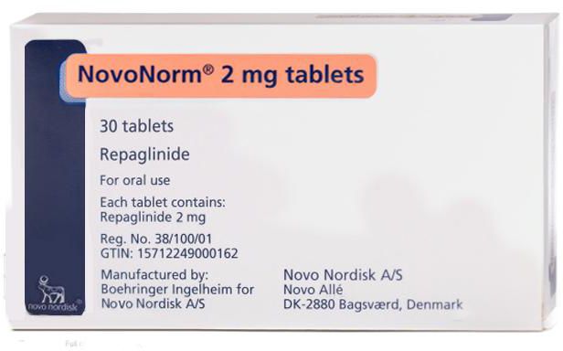 Novonorm 2 Mg 30 Tablets