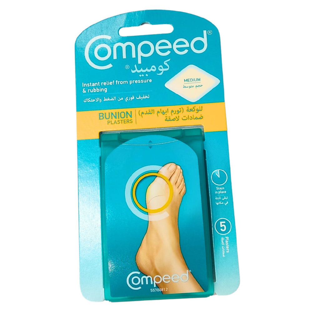 Compeed Bunion Medium-5 Plasters For Friction and Pain Relief In Hallux Valgus