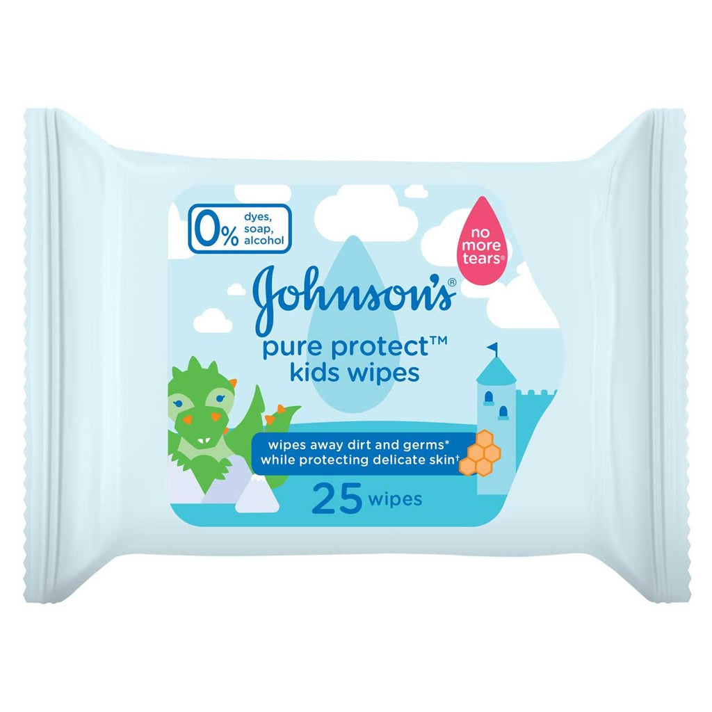 Johnson'S Baby Pure Protect Kids Wipes - 25 Wipes