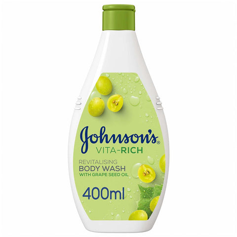 JohnsonÃƒÂ¢Ã¢â€šÂ¬Ã¢â€žÂ¢S Body Wash Vitarich Revitalising Grape Seed Oil - 400Ml