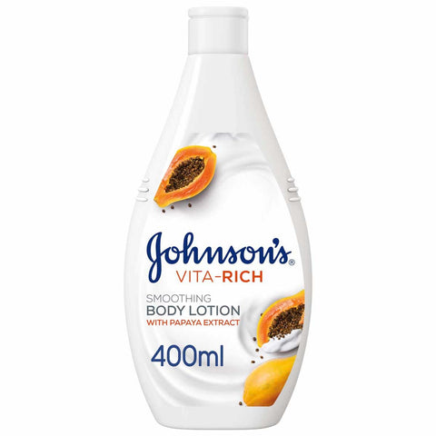 Johnsons Vita Rich Smoothing Body Lotion With Papaya Extract - 400Ml