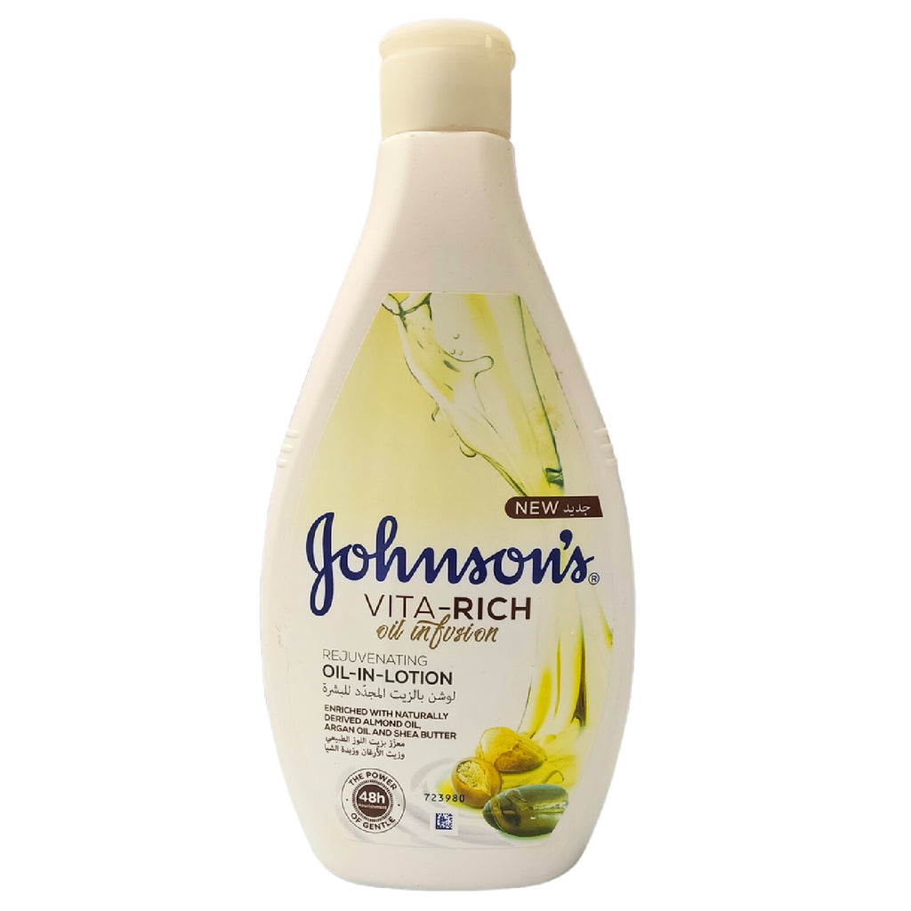 جونسون فيتا ريتش لوشن مرطب بزيوت الأرجان واللوز – 400 مل