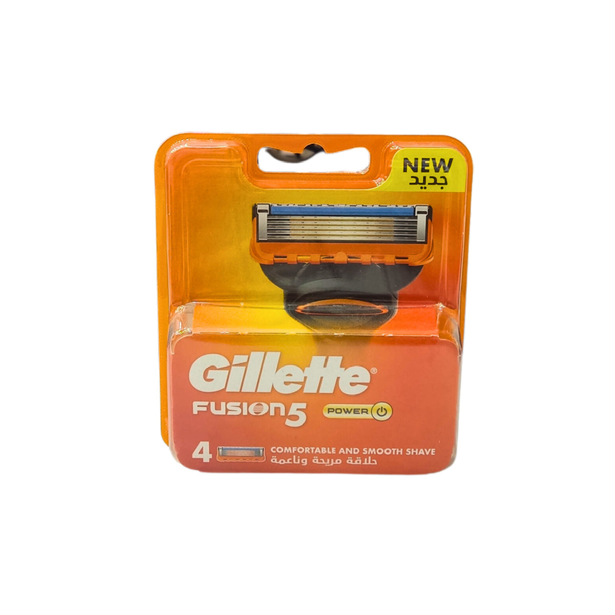 جيليت فيوجن 5 باور – شفرات حلاقة دقيقة بخمس شفرات (4 قطع)