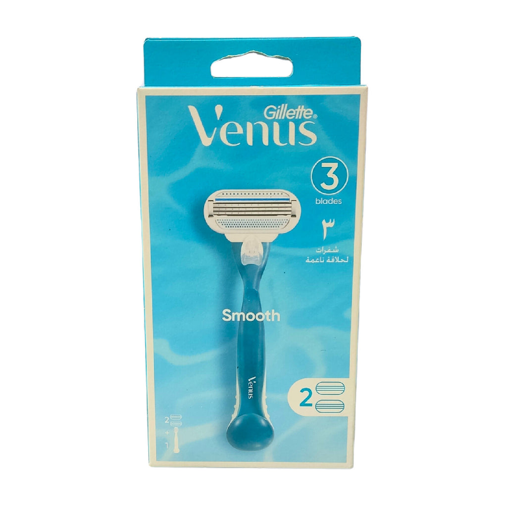 ماكينة حلاقة جيليت فينوس النسائية بثلاث شفرات مع جل حلاقة