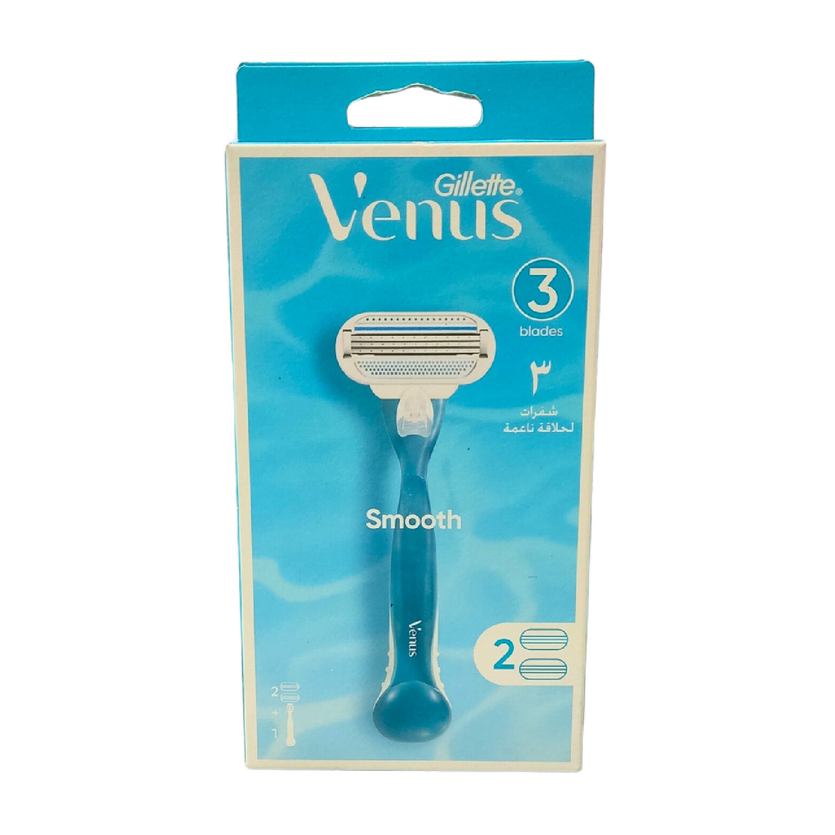 ماكينة حلاقة جيليت فينوس النسائية بثلاث شفرات مع جل حلاقة