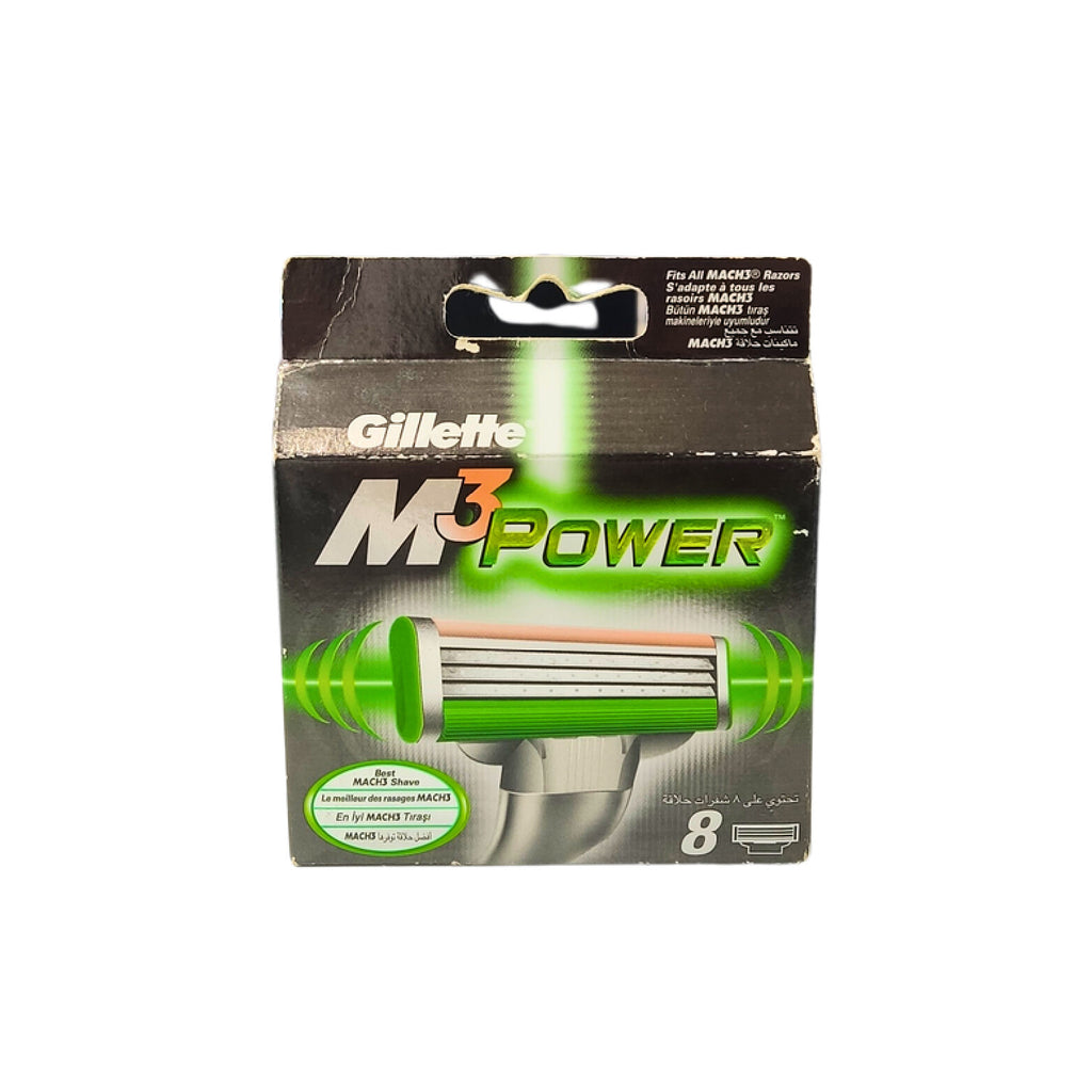 جيليت ماك 3 باور – شفرات حلاقة ثلاثية بتقنية الاهتزاز (8 قطع)