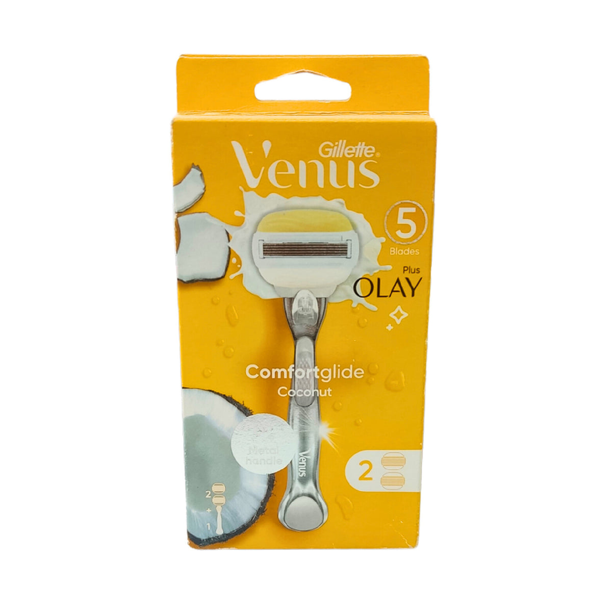 جيليت فينَس ٥ كومفورت جلويد جوز الهند + أولاي ‎2 رؤوس