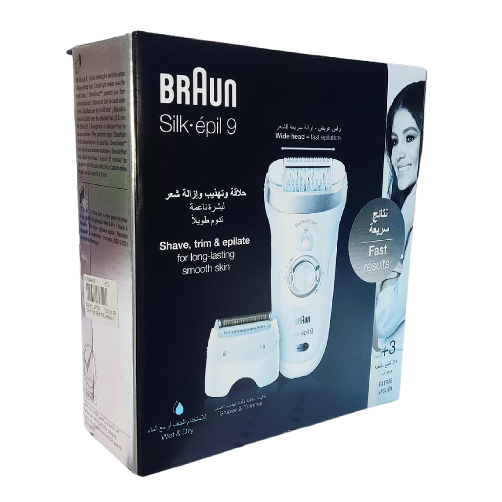 Braun Epilator Silk-Epil 9, Ses 9-720, Hair Removal Device, Epilator For Women,