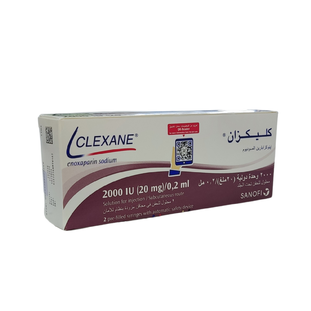 Clexan 2000 IU – Injection for Blood Clot Prevention – Al-Jawaher Al ...