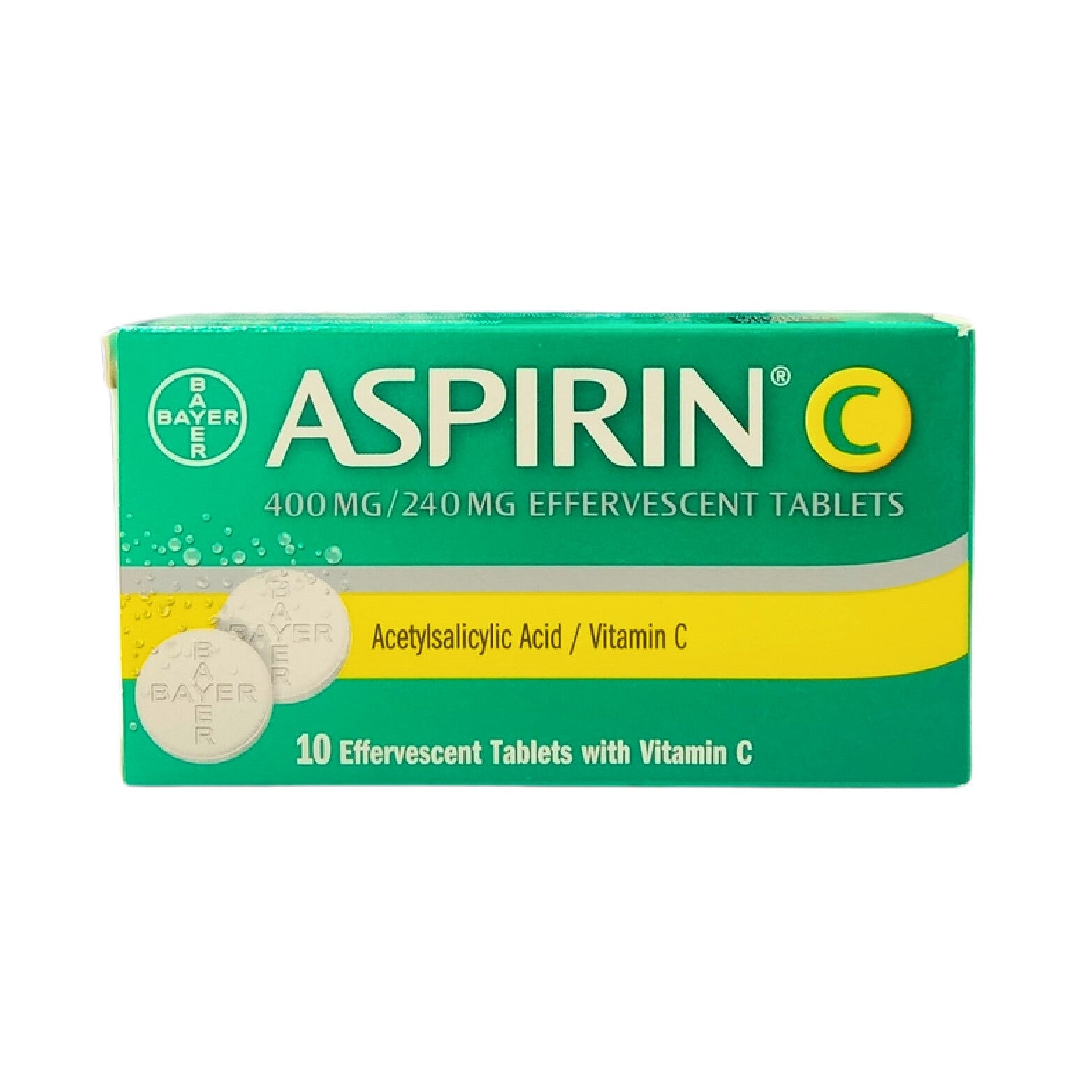 Aspirin C Vitamin C Pain Relief Tablets 10 Tablets