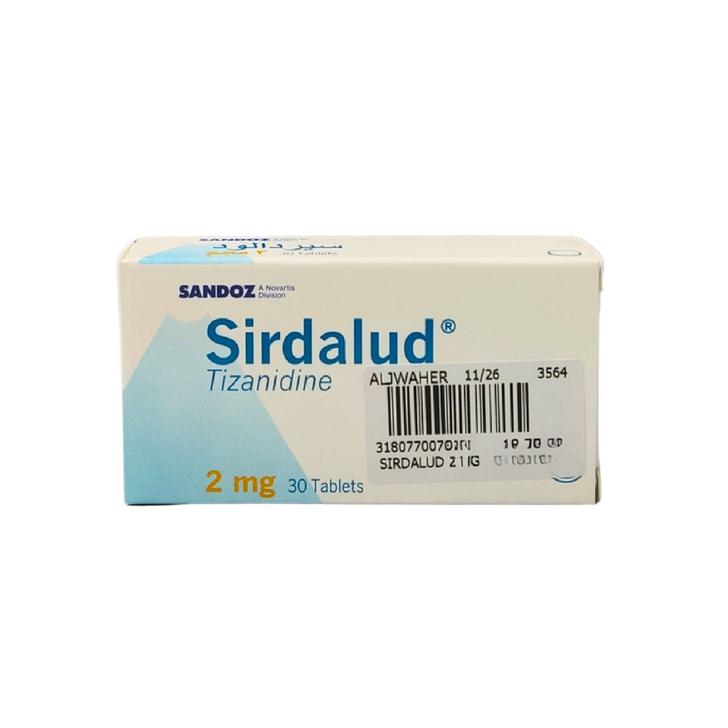 Sirdalud 2mg muscle relaxant 30 tablets