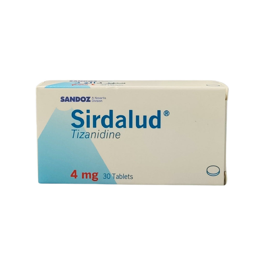 Sirdalud 4mg for muscle spasm relief 30 tablets