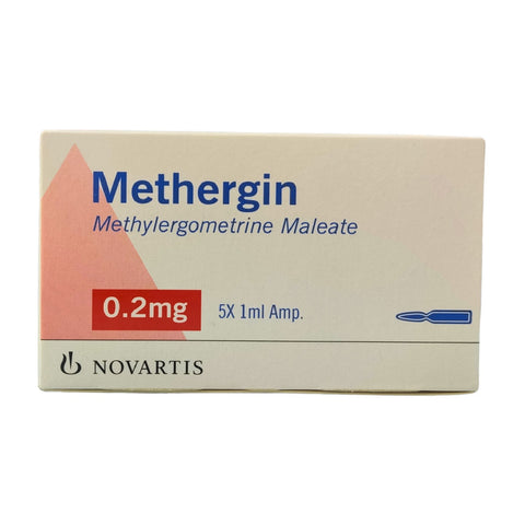 Methergine 0.2Mg (5 Injection Ampoules) – To Control Postpartum Bleeding