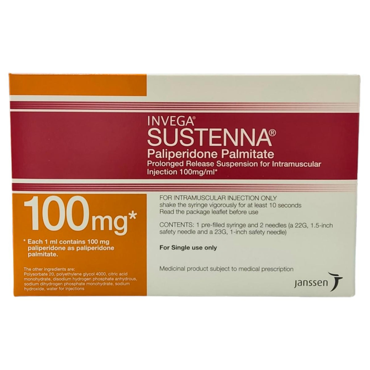 Invega Sustenna 100 Mg Vial