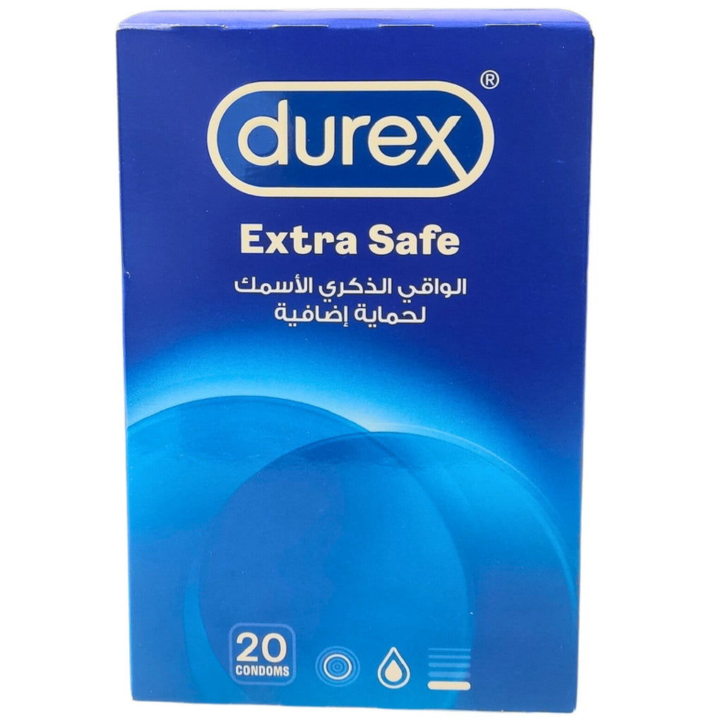 Durex Extra Safe Condoms-Thicker For Added Safety and Protection-Pack Of 20