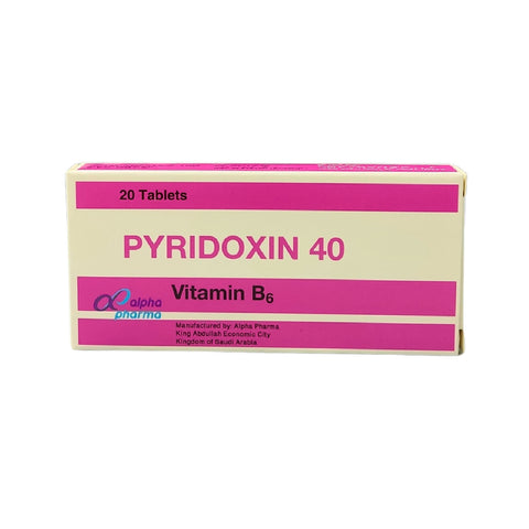 Pyridoxine 40 mg 20 Tablets