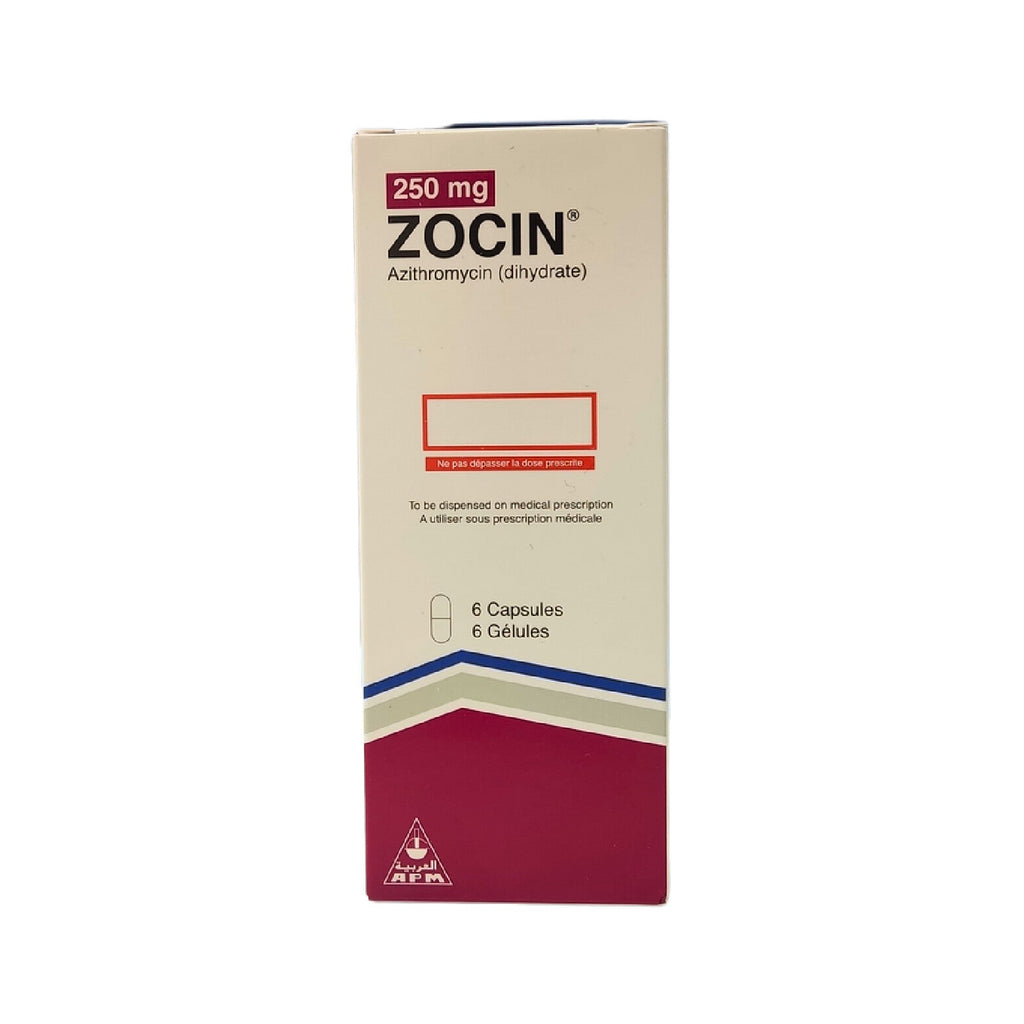 Zocin 250Mg-6 Capsules-Azithromycin Antibiotic For Bacterial Infections