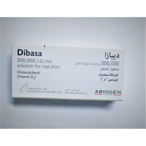 Dibasa Vitamin D3 Injection 300000 IU 2 Ampoules 1ml