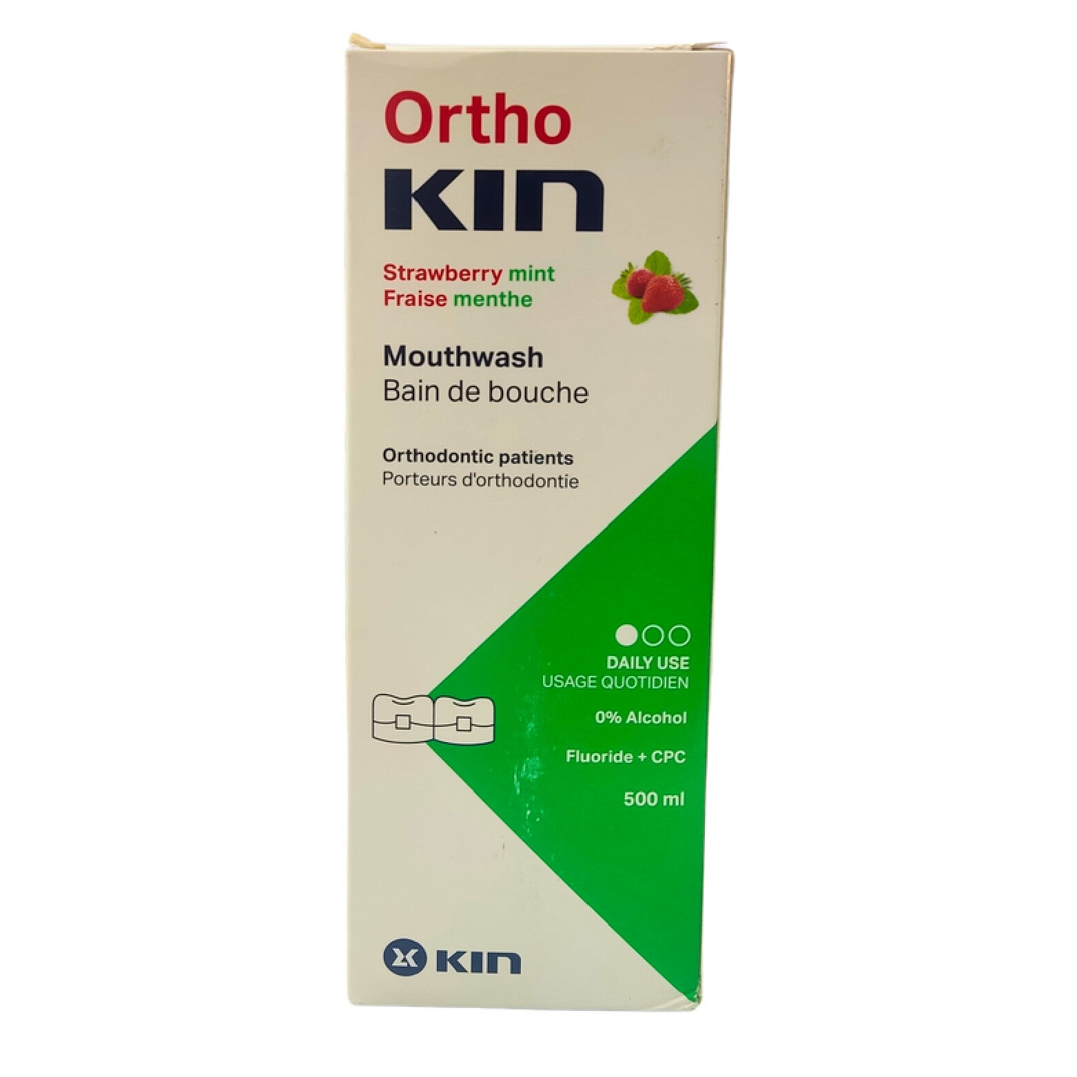 ORTHOKIN STRAWBERRY MOUTH WASH 500ML