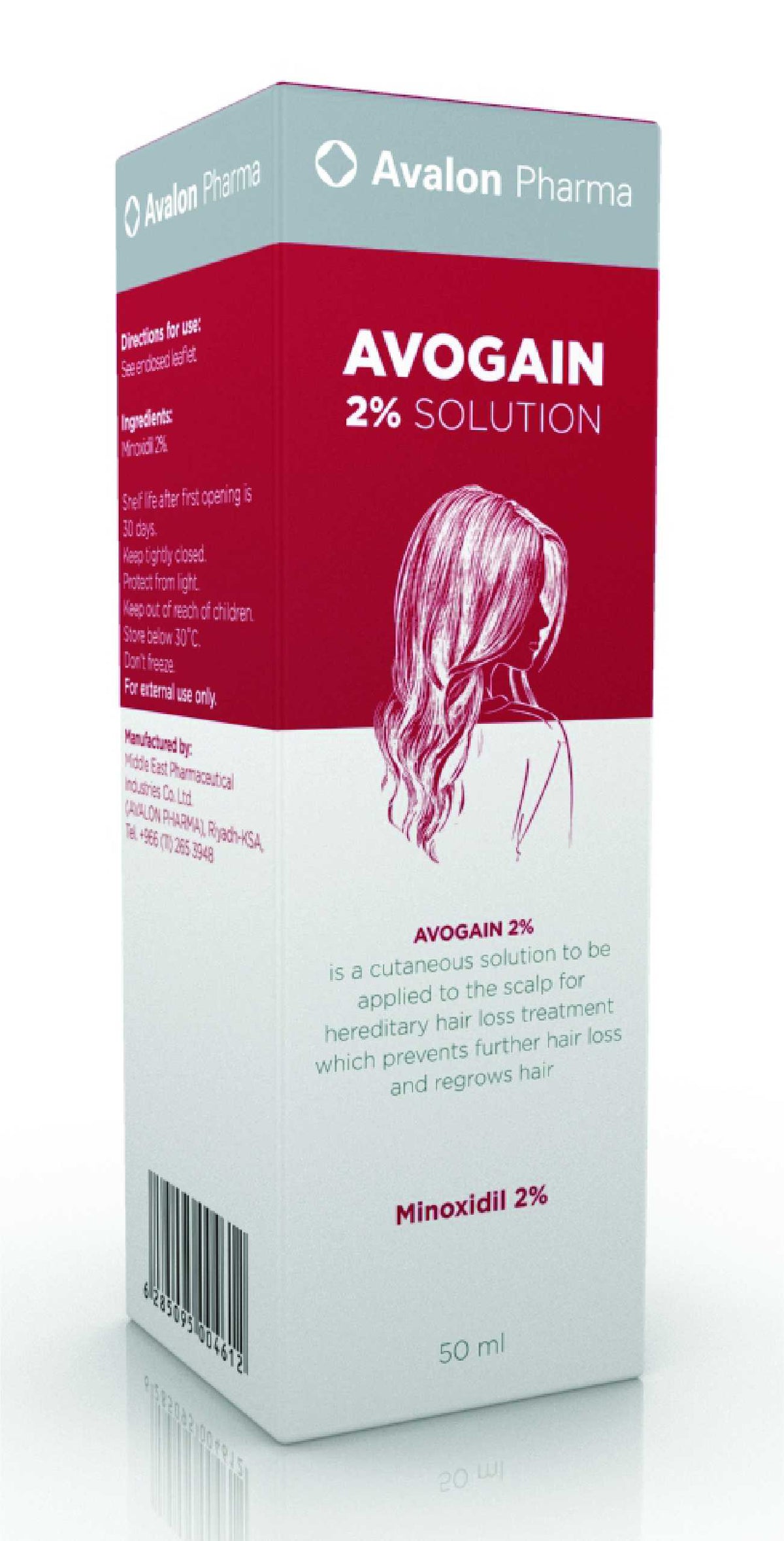 Avalon Avogain 2% Spray Solution For Hair Growth for women- 50 ml